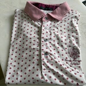 Man’s Greyson Golf shirt, XL, with Trump International Golf Club logo on front